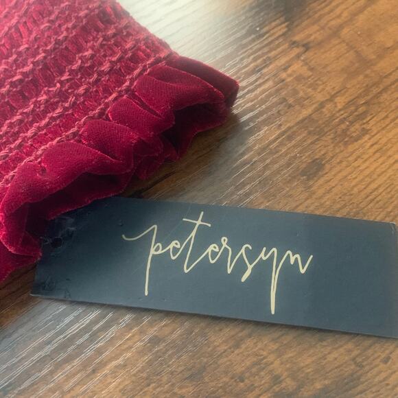 Petersyn Stevie Merlot Smocked Halter Top Size Large New with Tag - Picture 6 of 9